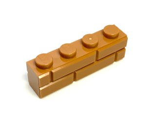 Brick, Modified 1x4 with Masonry Profile, Part# 15533 Part LEGO® Medium Nougat  