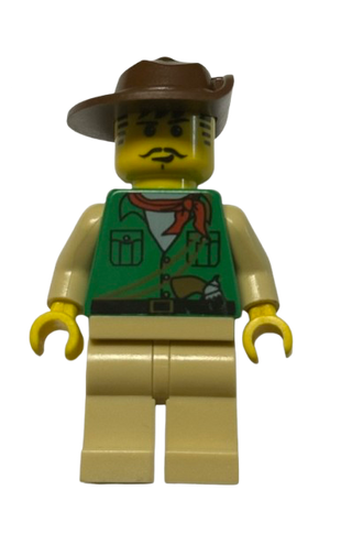 Johnny Thunder (Expedition) with Plain Tan Legs, adv054 - LEGO® Adventurers Minifigure