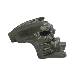 Gray Bionicle mask with angular features and textured surface design.