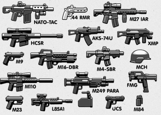 Brickarms M4-Phoenix Rifle For Minifigures – Pick Your Color! – New, Star Wars Compatible