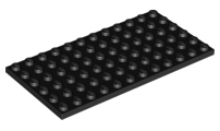 Plate 6x12, Part# 3028 Part LEGO® Black 1 Part