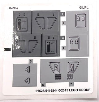 Sticker Sheet for Set First Order Snowspeeder, North American Version, 75100 - (21528/6116844), Part# 75100stk01b Part LEGO® Complete