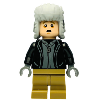 Draco Malfoy - Black Jacket, Dark Tan Medium Legs, Black Ushanka Hat, hp461 Minifigure LEGO® Like New