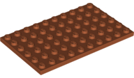 Plate 6x10, Part# 3033 Part LEGO® Dark Orange 1 Part