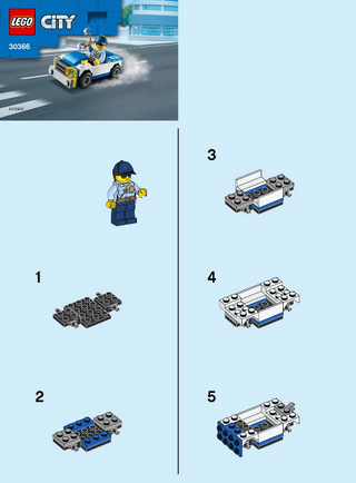 30366-Police Car Polybag - INSTRUCTIONS ONLY Instructions LEGO®