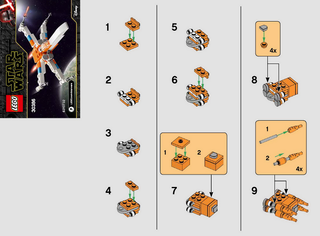 30386-Poe Dameron's X - wing Fighter - Mini polybag - INSTRUCTIONS ONLY Instructions LEGO®