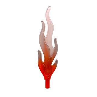 Wave Rounded Straight Large with Bar End (Flame) with Marbled Trans-Brown Pattern, Part# 85959pb06