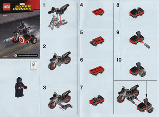 30447-Captain America's Motorcycle polybag - INSTRUCTIONS ONLY Instructions LEGO®
