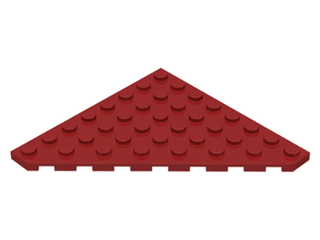 Wedge Plate 8x8 Cut Corner, Part# 30504 Part LEGO® Dark Red 1 Part