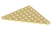 Wedge Plate 8x8 Cut Corner, Part# 30504 Part LEGO® Tan 1 Part