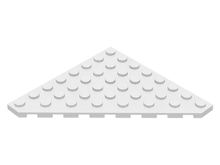 Wedge Plate 8x8 Cut Corner, Part# 30504 Part LEGO® White 1 Part
