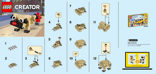 30542-Cute pug polybag - INSTRUCTIONS ONLY Instructions LEGO®