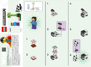 30672-Steve and Baby Panda polybag - INSTRUCTIONS ONLY Instructions LEGO®