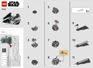 30685-TIE Interceptor - Mini polybag - INSTRUCTIONS ONLY Instructions LEGO®
