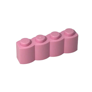 Brick, Modified 1x4 with Log Profile, Part# 30137 Part LEGO® Bright Pink 1 Part