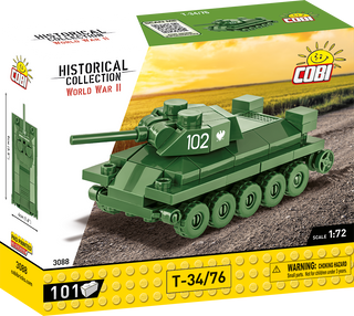 COBI T-34/76 Tank 1:72 Scale: Set #3088 Cobi Kit Cobi Toys