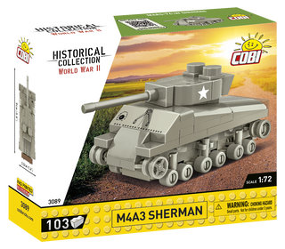 COBI M4A3 Sherman Tank 1:72 Scale: Set #3089 Cobi Kit Cobi Toys