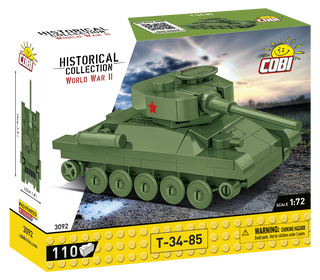 COBI T-34-85 Tank 1:72 Scale: Set #3092 Cobi Kit Cobi Toys