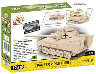 COBI Panzer V Panther Tank 1:72 Scale: Set #3099 Cobi Kit Cobi Toys