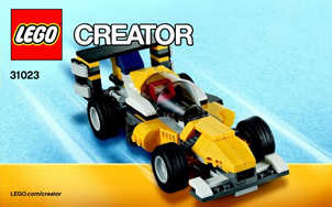 31023-Yellow Racers - INSTRUCTIONS ONLY Instructions LEGO® Slightly Used Book 3