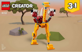31112-Wild Lion - INSTRUCTIONS ONLY Instructions LEGO® Slightly Used Book 3