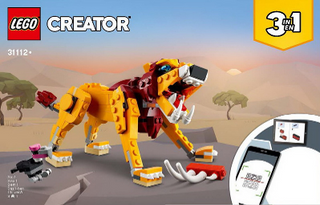 31112-Wild Lion - INSTRUCTIONS ONLY Instructions LEGO® Slightly Used Book 1