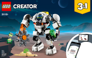 31115-Space Mining Mech - INSTRUCTIONS ONLY Instructions LEGO® Slightly Used Book 1