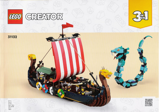 31132-Viking Ship and Midgard Serpent - INSTRUCTIONS ONLY Instructions LEGO® Slightly Used Book 1