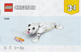 31133-White Rabbit - INSTRUCTIONS ONLY Instructions LEGO® Slightly Used Book 3