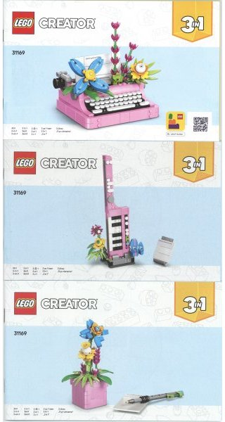 31169-Typewriter with Flowers - INSTRUCTIONS ONLY Instructions LEGO®