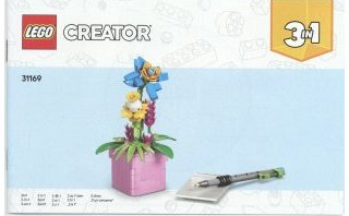 31169-Typewriter with Flowers - INSTRUCTIONS ONLY Instructions LEGO® Slightly Used Book 3
