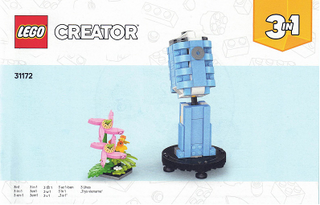 31172-Record Player with Flowers - INSTRUCTIONS ONLY Instructions LEGO® Slightly Used Book 3