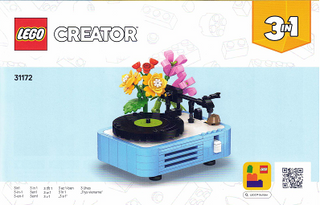 31172-Record Player with Flowers - INSTRUCTIONS ONLY Instructions LEGO® Slightly Used Book 1