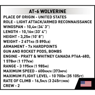 Beechcraft AT-6 Wolverine Turboprop: COBI Set #5905 Building Kit Cobi Toys