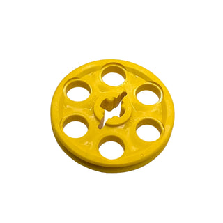 Technic Wedge Belt Wheel (Pulley), Part# 4185 Part LEGO® Yellow Very Good