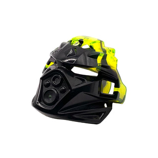 Bionicle Mask of Earth (Unity) with Marbled Trans-Neon Green Pattern, Part# 24154pb03 Part LEGO® Black