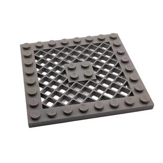 Plate, Modified 8x8 with Grille, Part# 4151 Part LEGO® Dark Gray Very Good