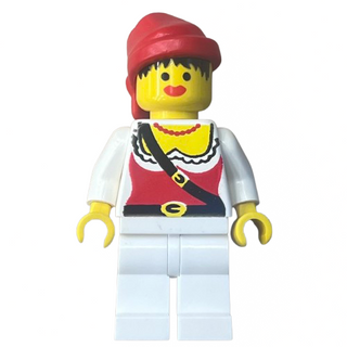 Pirate Female, White Legs, Red Bandana, pi058 - LEGO® Pirate Minifigure Minifigure LEGO® Like New