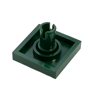 Plate, Modified 2x2 with Pin on Bottom, Part# 2476 Part LEGO® Dark Green