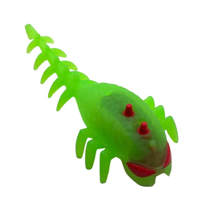 Hero Factory Factory Brain with Molded Hard Plastic Red Eyes and Spikes Pattern (Flexible Rubber), Part# 11164pb01 Part LEGO® Trans-Bright Green