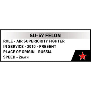 Su-57 FELON Fighter: COBI Set #5909 Building Kit Cobi Toys