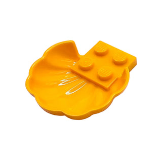 Clam / Scallop Shell with 4 Studs, Part# 18970 Part LEGO® Bright Light Orange