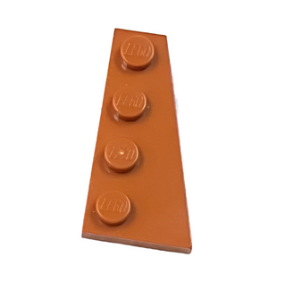 Wedge, Plate 4 x 2 Right, Part# 41769 Part LEGO® Dark Orange  