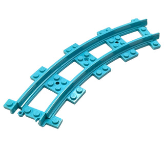 Train, Track Plastic, Narrow, Curve, Part# 85976 Part LEGO® Medium Azure  