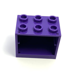 Container, Cupboard 2x3x2 (Hollow Studs), Part# 4532b Part LEGO® Dark Purple  