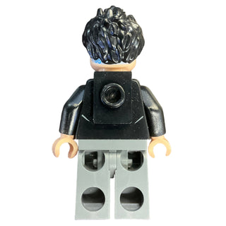 Tony Stark - Black Shirt with Gold Helmet, Pin Holder on Back, sh0928 Minifigure LEGO®