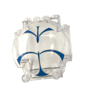 Windscreen 3 x 6 x 5 Bubble with SW Blue Forcefield Pattern, Part# 30366px1 part LEGO®