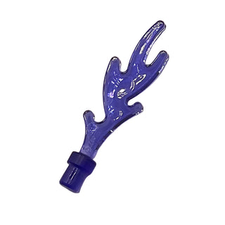 Flame Wave Rounded Straight Small with Bar End, Part# 6126b Part LEGO® Trans-Purple 1 Part