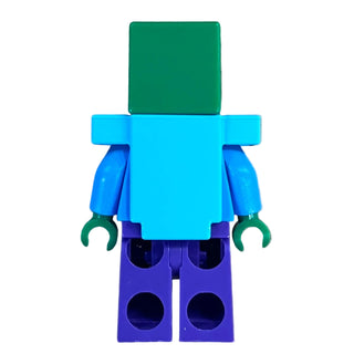 Zombie, Medium Azure Armor, min240 - LEGO® Minecraft Minifigure