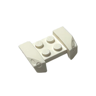 Vehicle, Mudguard 2 x 4 with Headlights Overhang, Part# 44674 Part LEGO® White